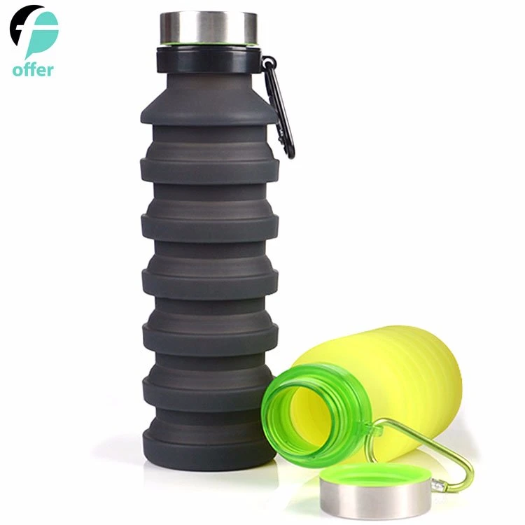 Collapsible Coffee Cup Silicone Folding Cup/Mug Sport Bottle with Lids - Foldable & Portable & Lightweight Travel Cup for Outdoor Camping Hiking