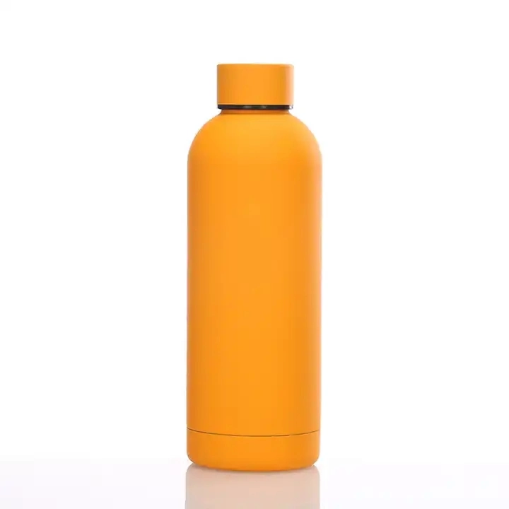 Double Wall Insulated Small Mouth Outdoor Car Cup Portable Rubber Paint Insulated Flask Sports Water Bottle